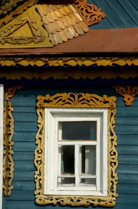 Framed Print : Russia, Volga-Baltic Waterway, Goritzy. Typical home. (RF) Framed Print : Russia, Volga-Baltic Waterway, Goritzy. Typical home. (RF)