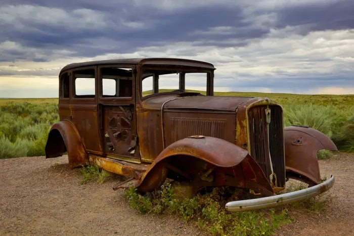 Framed Print : Rusty old 1931 Studebaker at the Painted Forest National Park, Arizona Framed Print : Rusty old 1931 Studebaker at the Painted Forest National Park, Arizona