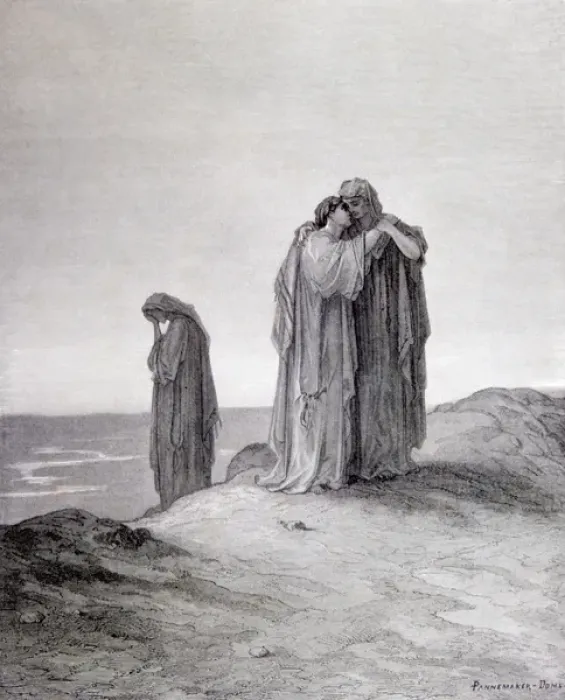 Framed Print : Ruth and Naomi, 19th cent. Bible engraving by Gustav Dore GERMANY Framed Print : Ruth and Naomi, 19th cent. Bible engraving by Gustav Dore GERMANY
