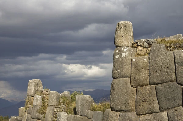 Sacsayhuaman, Inca ruins of military and religious significance. Walls are made