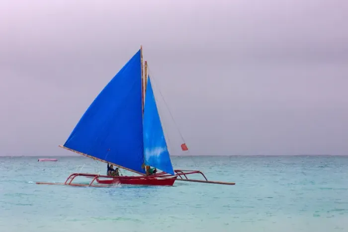 Framed Print : Sail boat in the ocean, Boracay Island, Aklan Province, Philippines Framed Print : Sail boat in the ocean, Boracay Island, Aklan Province, Philippines