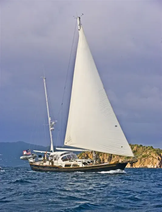 Framed Print : Sail boating at Norman Island, British Virgin Islands