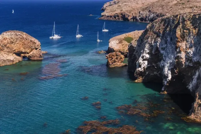 Framed Print : Sailboats at Scorpion Cove, Santa Cruz Island, Channel Islands National Park, California Framed Print : Sailboats at Scorpion Cove, Santa Cruz Island, Channel Islands National Park, California