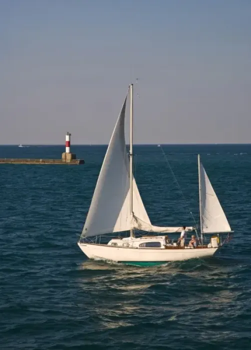 Framed Print : Sailing in Chicago Harbor Framed Print : Sailing in Chicago Harbor