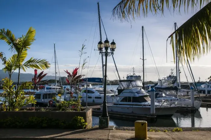 Framed Print : Sailing harbour of Apia Upolo, Samoa, South Pacific Framed Print : Sailing harbour of Apia Upolo, Samoa, South Pacific