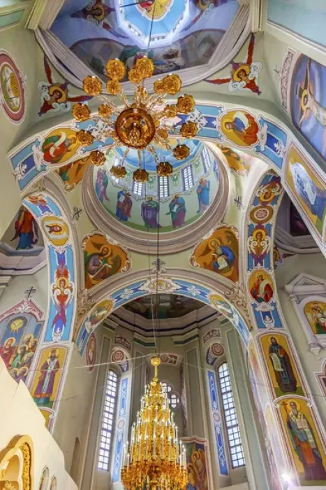 Framed Print : Saint George Cathedral Interior Dome Vydubytsky Monastery Kiev Ukraine