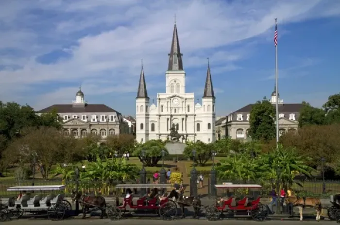 Framed Print : Saint Louis Cathedral and Jackson Square located in the French Quarter of New Orleans Framed Print : Saint Louis Cathedral and Jackson Square located in the French Quarter of New Orleans
