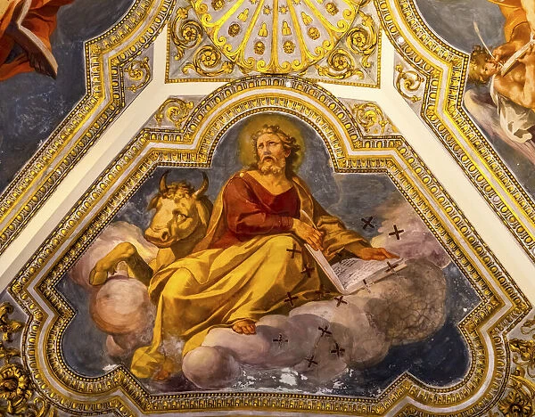 Saint Luke Fresco Ceiling Santa Maria Maggiore, Rome, Italy
