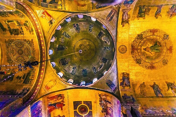 Saint Marks Basilica arches, mosaics, Venice, Italy