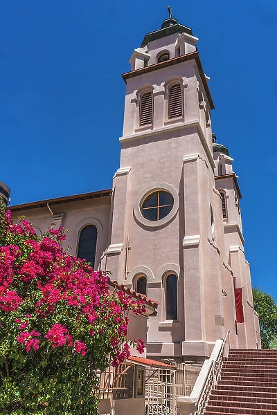 Saint Mary Basilica, Phoenix, Arizona. Founded 1881, rebuilt stained glass from 1915