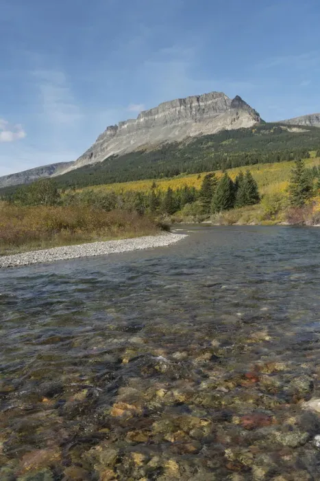 Framed Print : Saint Mary River and Singleshot Mountain in autumn, Glacier National Park, Montana Framed Print : Saint Mary River and Singleshot Mountain in autumn, Glacier National Park, Montana