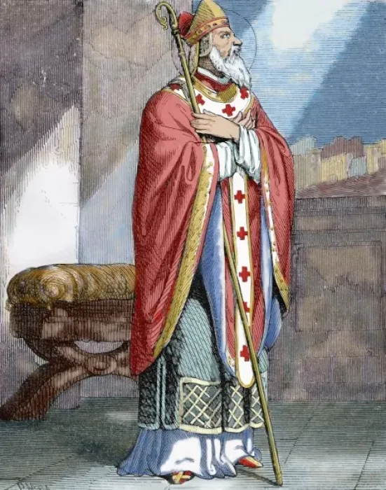 Framed Print : Saint Narcissus of Jerusalem (c. 99 - c. 216). Patriarch of Jerusalem, bishop and confessor
