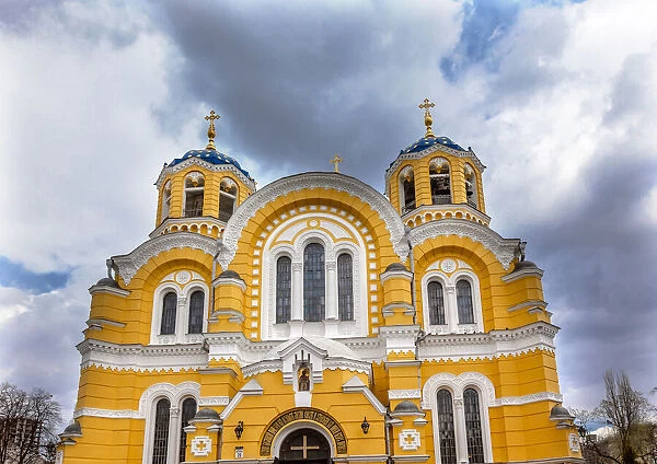 Saint Volodymyrs Cathedral, Kiev, Ukraine. Saint Volodymyrs was built between 1882 and 1896. It is the mother church of the Ukrainian Orthodox church