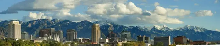 Framed Print : Salt Lake City with Wasatch Front in Background, Utah Framed Print : Salt Lake City with Wasatch Front in Background, Utah