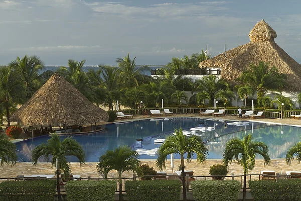 Saltwater pool at resort hotel, Placencia, Belize