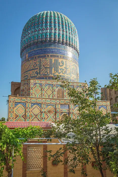 Framed Print : Samarkand, Samarqand, Uzbekistan, Central Asia. The ribbed dome of the Bibi Khanym Mosque in Samarkand Framed Print : Samarkand, Samarqand, Uzbekistan, Central Asia. The ribbed dome of the Bibi Khanym Mosque in Samarkand