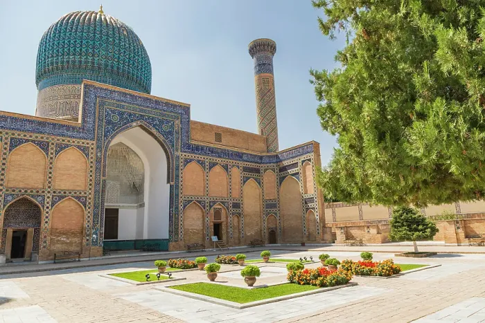Framed Print : Samarkand, Uzbekistan, Central Asia. Courtyard at the Gur-i Amir Mausoleum Framed Print : Samarkand, Uzbekistan, Central Asia. Courtyard at the Gur-i Amir Mausoleum