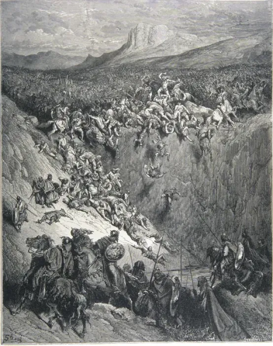 Framed Print : Samson destroys Philistines. 19th cent. engraving by Gustave Dore. Copyright Framed Print : Samson destroys Philistines. 19th cent. engraving by Gustave Dore. Copyright