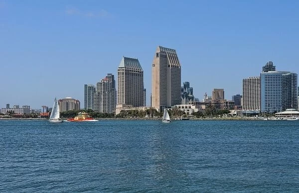 San Diego, California. Skyline from Coronado Island