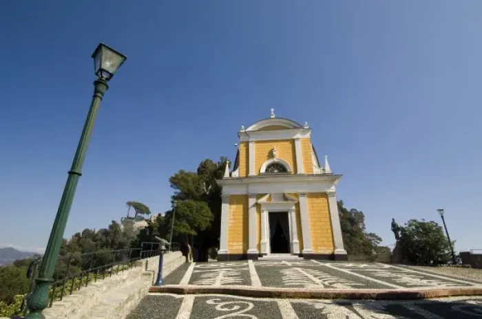 Framed Print : San Giorgio church, Portofino, Liguria, Italy