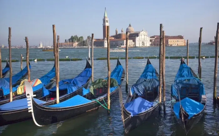 Framed Print : San Giorgio Maggiore Church and Bell Tower Blue Gondolas Grand Canal Venice Italy Framed Print : San Giorgio Maggiore Church and Bell Tower Blue Gondolas Grand Canal Venice Italy