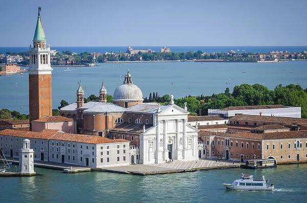 San Giorgio Maggiore church and the Venetian Lagoon, Venice, Veneto, Italy