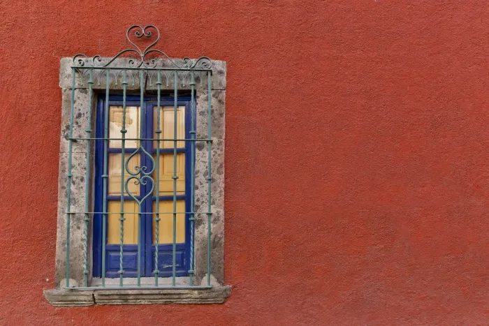 Framed Print : San Miguel De Allende, Mexico. Colorful buildings and windows Framed Print : San Miguel De Allende, Mexico. Colorful buildings and windows