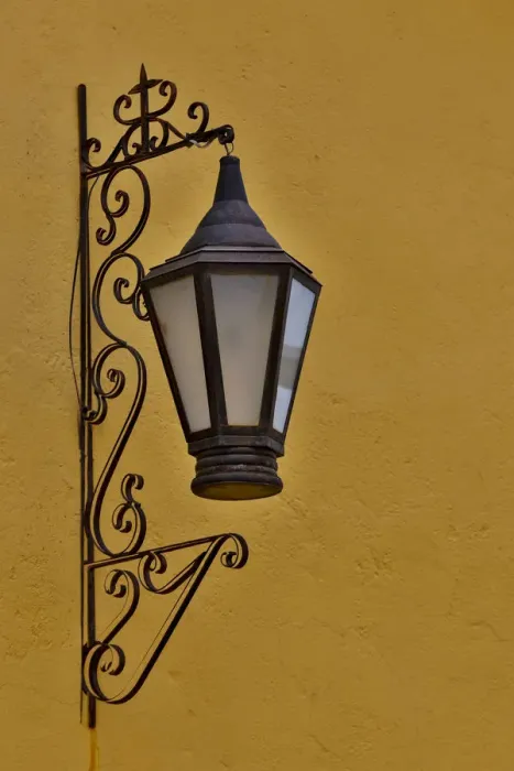 Framed Print : San Miguel De Allende, Mexico. Lantern and shadow on colorful buildings Framed Print : San Miguel De Allende, Mexico. Lantern and shadow on colorful buildings