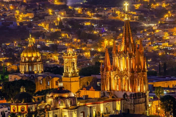 Framed Print : San Miguel de Allende, Mexico, Miramar Overlook Night Parroquia Archangel Church Close Up Framed Print : San Miguel de Allende, Mexico, Miramar Overlook Night Parroquia Archangel Church Close Up