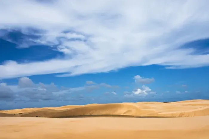 Framed Print : Sand dune in Lencois Maranheinses National Park, Maranhao State, Brazil