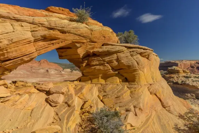 Framed Print : Sandstone arch in the Vermillion Cliffs Wilderness, Arizona, USA