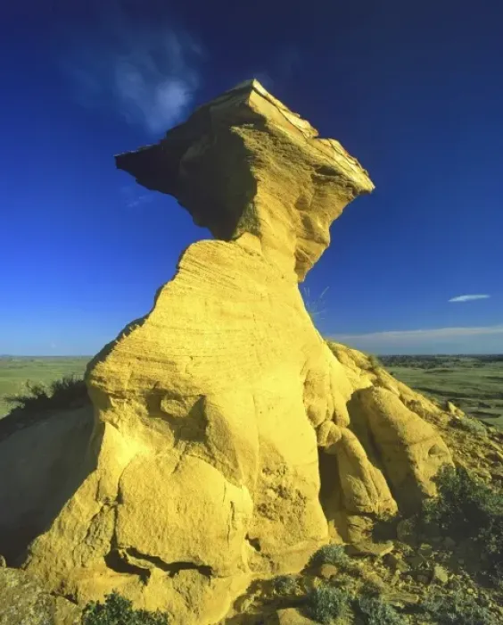 Framed Print : Sandstone badlands formation in the Hell Creek area near Jordan, Montana, USA Framed Print : Sandstone badlands formation in the Hell Creek area near Jordan, Montana, USA
