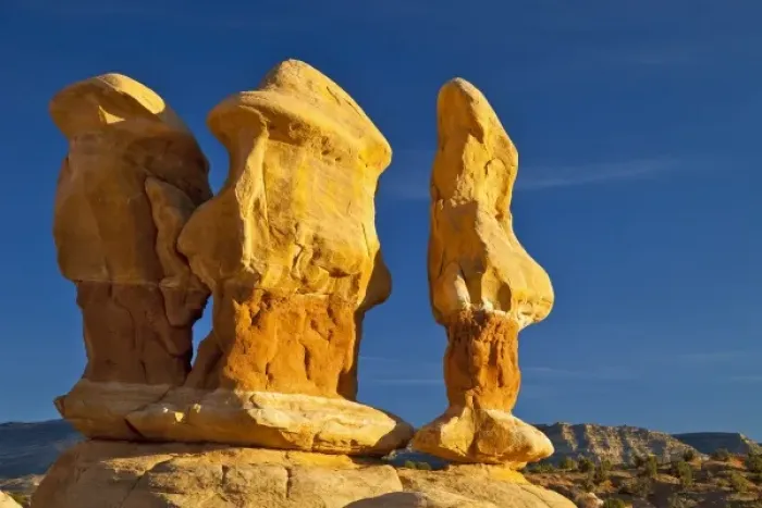 Framed Print : Sandstone Hoodoos on ledge at Devils Garden in the Grand Staircase Escalante National
