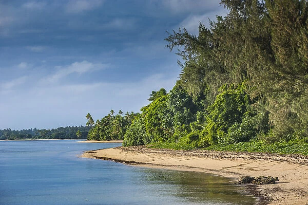 Sandy coastline of Haa'apai, Haapai, islands, Tonga, South Pacific