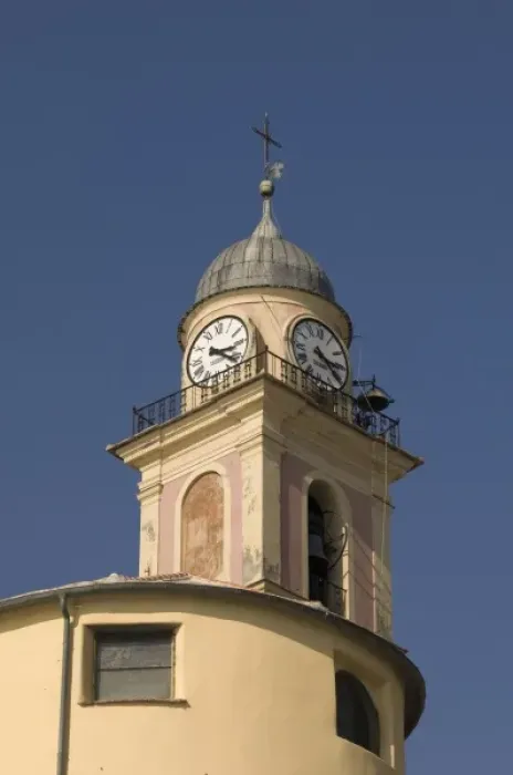 Framed Print : Santa Maria Assunta church, Camogli, Liguria, Italy