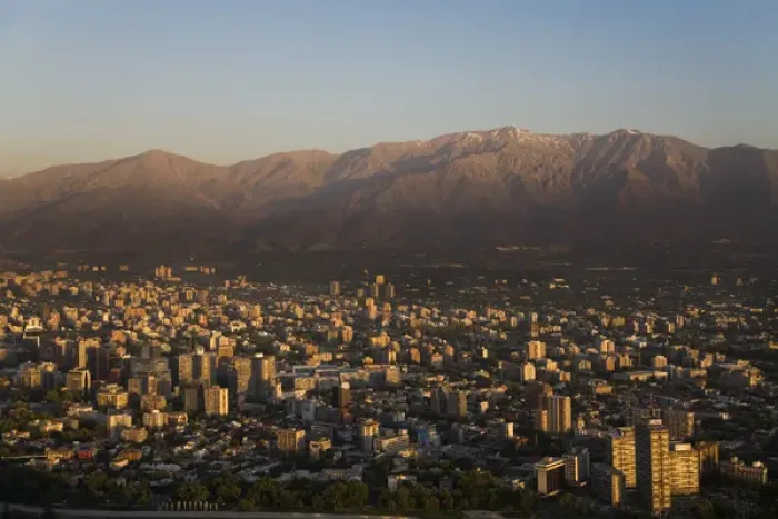 Framed Print : Santiago, Chile backed by Andes Mountains Framed Print : Santiago, Chile backed by Andes Mountains