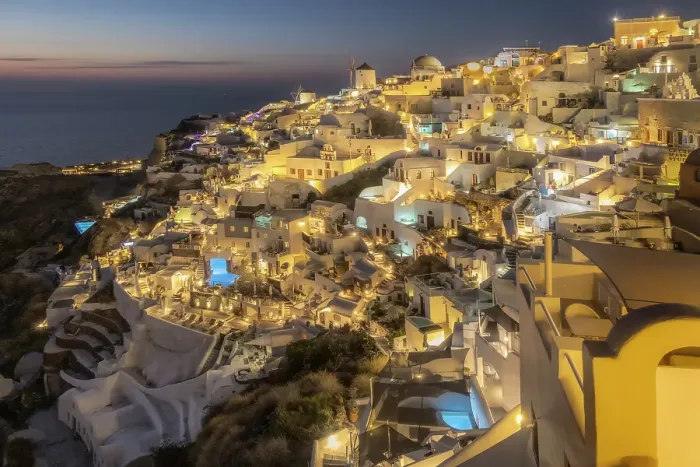 Framed Print : Santorini Twilight, Greece Framed Print : Santorini Twilight, Greece