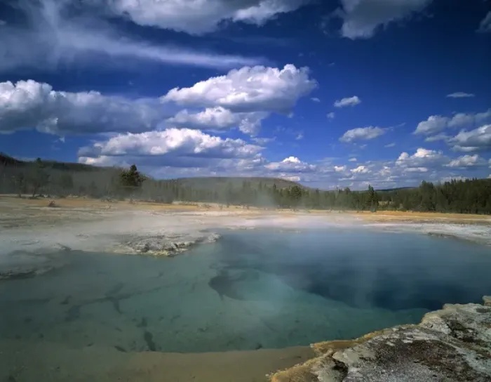 Framed Print : Sapphire Pool at Yellowstone Nat l Park, WY Framed Print : Sapphire Pool at Yellowstone Nat l Park, WY