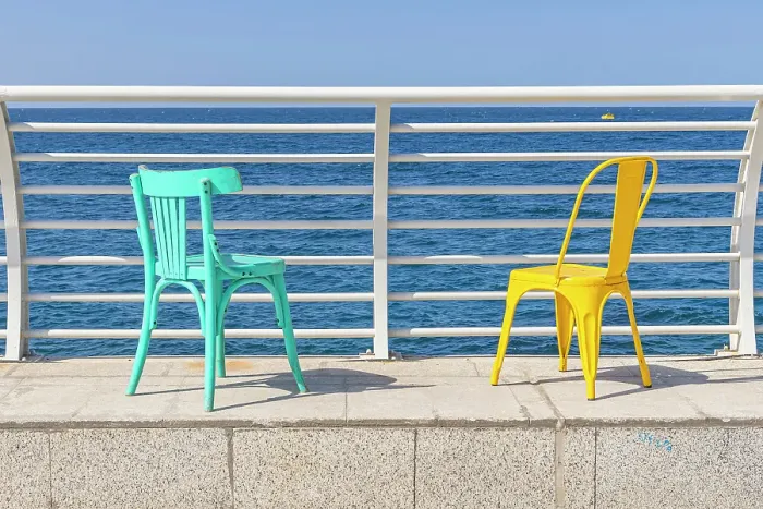 Framed Print : Saudi Arabia, Mecca Province, Jeddah. Colorful chairs on the waterfront of Jeddah Framed Print : Saudi Arabia, Mecca Province, Jeddah. Colorful chairs on the waterfront of Jeddah