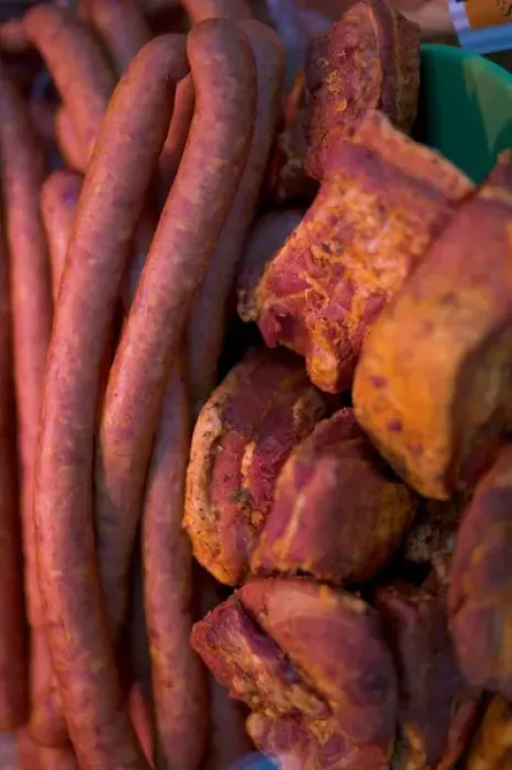 Framed Print : sausages, Lubeck_germany Framed Print : sausages, Lubeck_germany