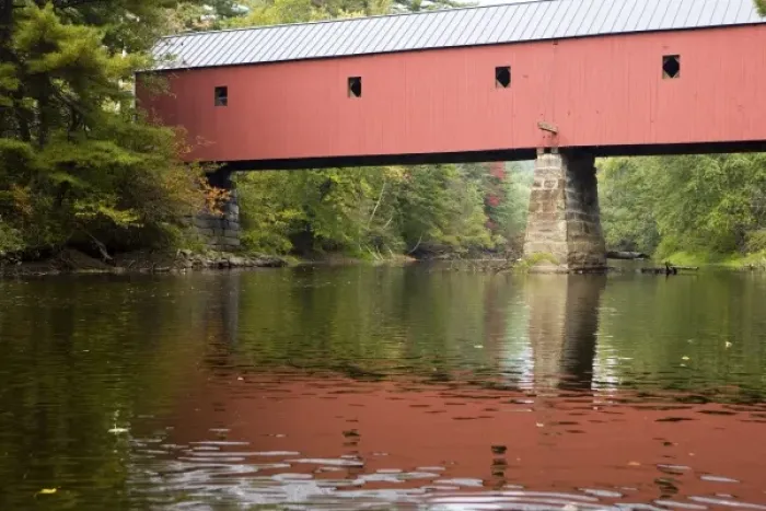 Framed Print : Sawyers Crossing Covered Bridge spans the Ashuelot River in Keene, New Hampshire Framed Print : Sawyers Crossing Covered Bridge spans the Ashuelot River in Keene, New Hampshire