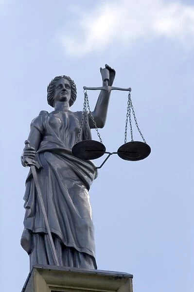 The Scales of Justice atop the Franklin County Courthouse in Ottawa, Kansas