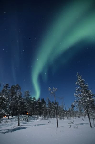 Scandinavia, Finland, Lapland, Ivalo, The Aurora borealis