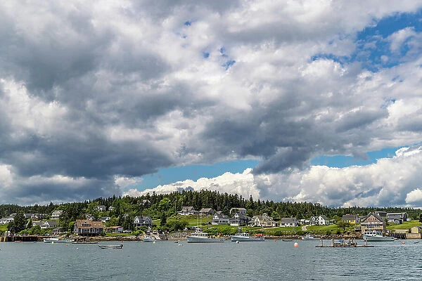 Scenic harbor of Cutler, Maine, USA