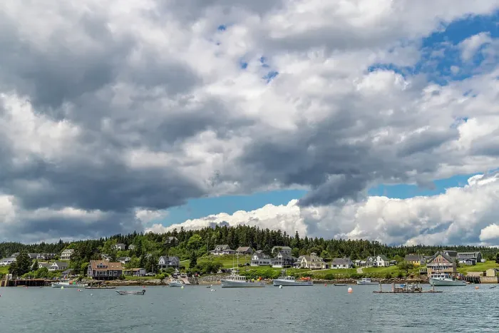 Framed Print : Scenic harbor of Cutler, Maine, USA