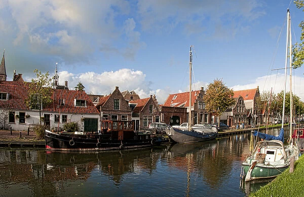 Scenic in quiet small town of Edam Holland outside of Amsterdam with great small peaceful feel