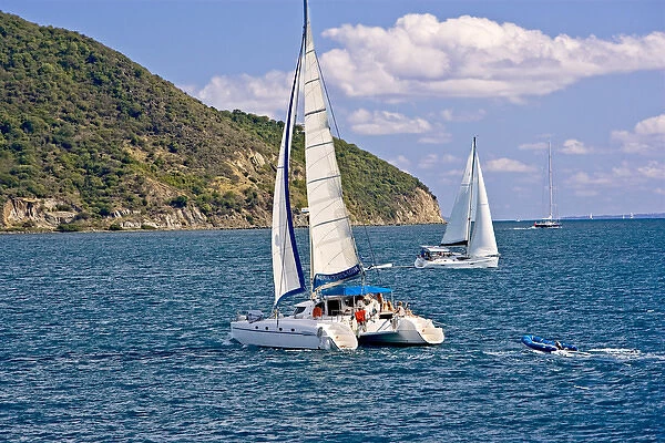AS scenic of Sail boats in Road Harbour, Road Town Tortola U. S. Virgin Islands