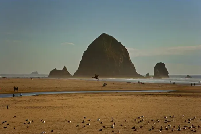 Framed Print : A scenic view of Hstack Rock at Cannon Beach i Oregon Framed Print : A scenic view of Hstack Rock at Cannon Beach i Oregon