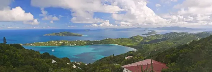 Framed Print : A scenic view of Hull Bay from Mountain Top Estates St. Thamas