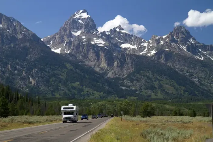 Framed Print : Scenic view of the Teton Range inside Grand Teton National Park located in northwestern Wyoming